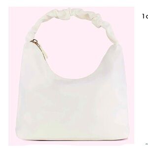 Stony CLOVER LANE NWT WHITE NYLON SCRUNCH SHOULDER BAG